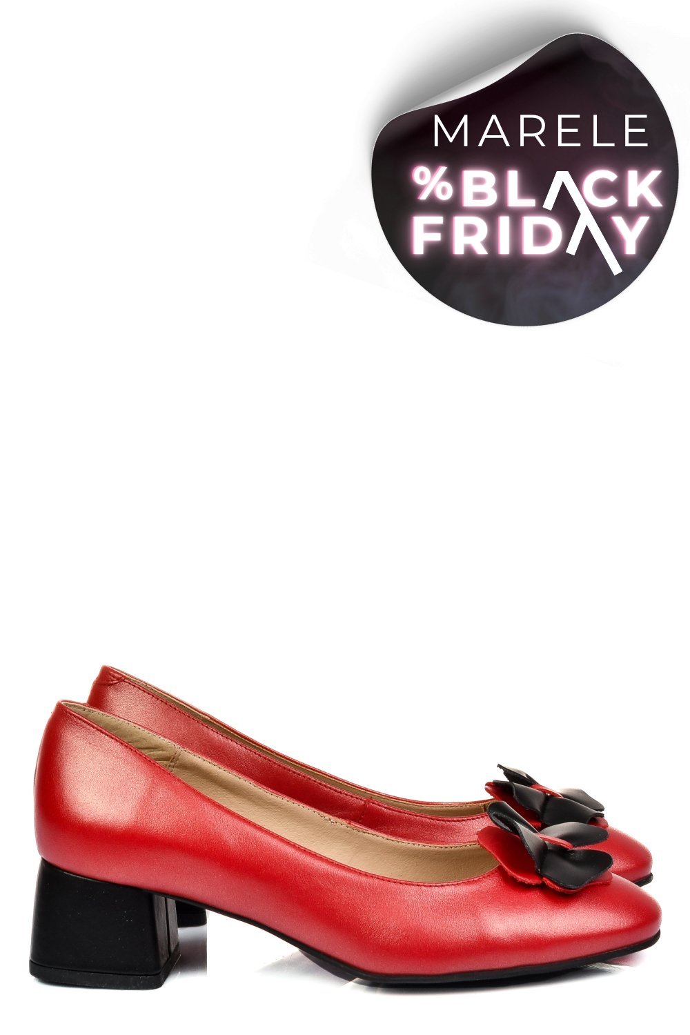 PANTOFI ROSII PIELE NATURALA 5S77555