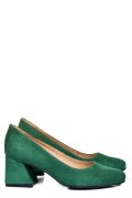 PANTOFI VERZI PIELE NATURALA INTOARSA 5S77003