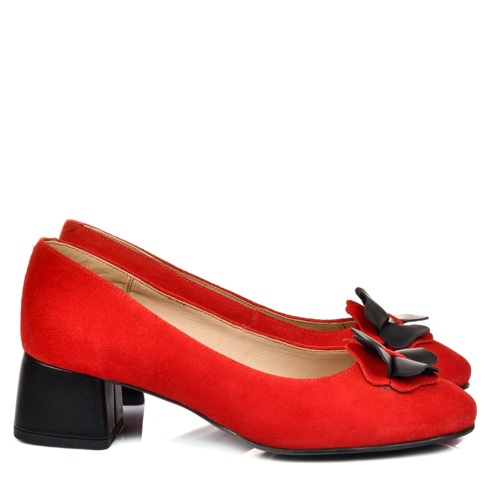 PANTOFI ROSII PIELE NATURALA INTOARSA 5S77555