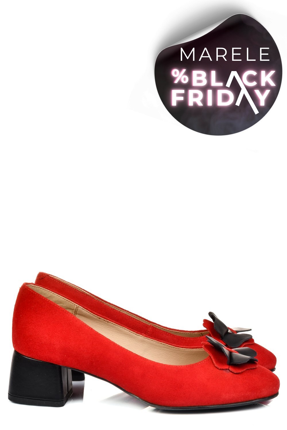 PANTOFI ROSII PIELE NATURALA INTOARSA 5S77555