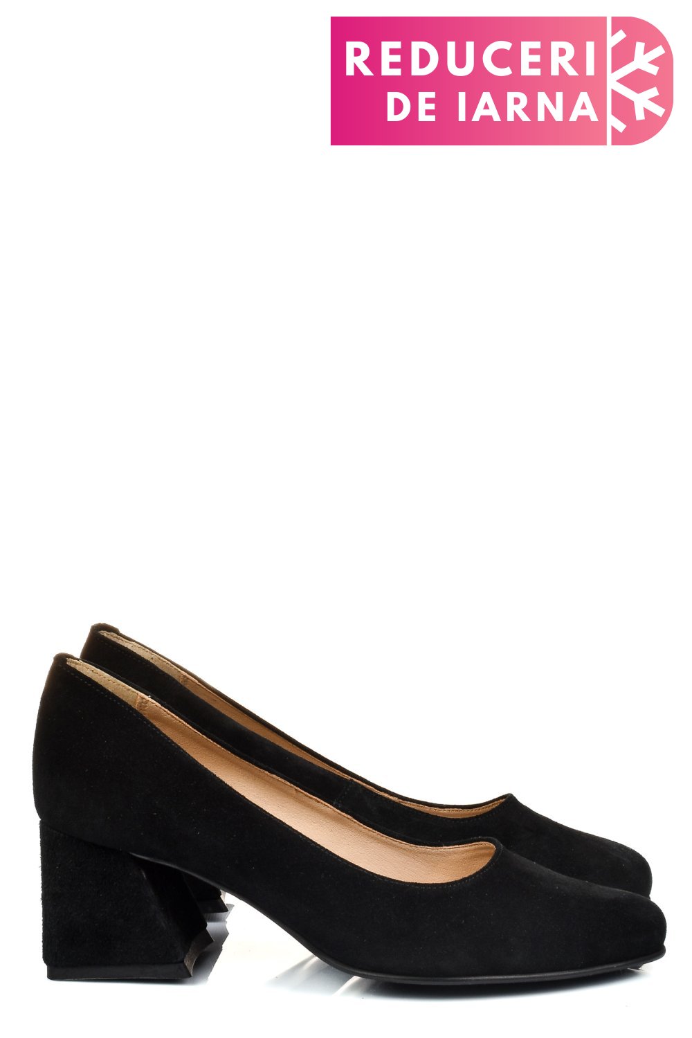 PANTOFI NEGRI PIELE NATURALA INTOARSA 5S77003