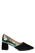 PANTOFI NEGRI FLORAL PIELE NATURALA INTOARSA 5S77460