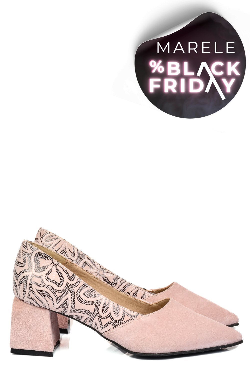 PANTOFI ROZ PIELE NATURALA INTOARSA 5S77460