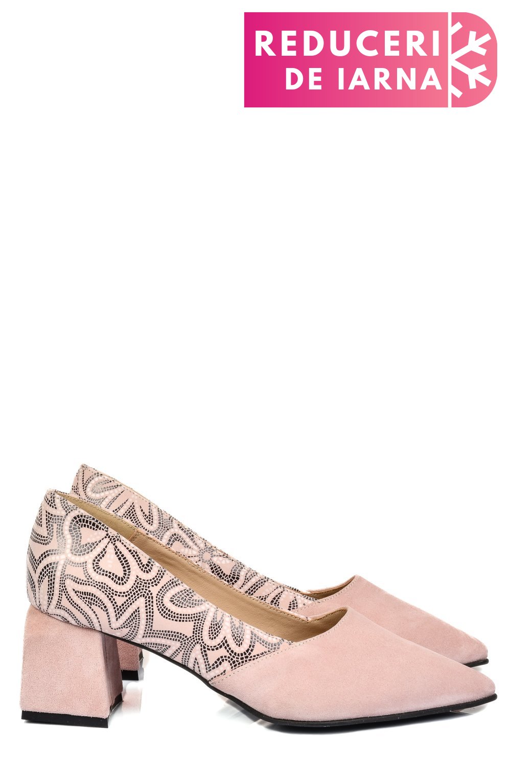 PANTOFI ROZ PIELE NATURALA INTOARSA 5S77460