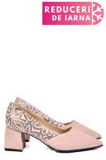 PANTOFI ROZ PIELE NATURALA INTOARSA 5S77460