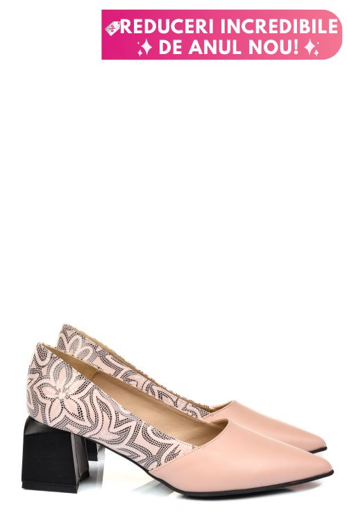 Pantofi roz piele naturala 5s77460