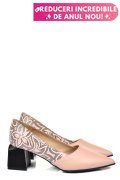 PANTOFI ROZ PIELE NATURALA 5S77460
