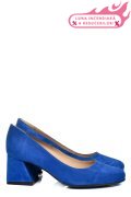 PANTOFI ALBASTRI PIELE NATURALA INTOARSA 5S77003