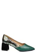 PANTOFI VERDE COLOR PIELE NATURALA 5S77460