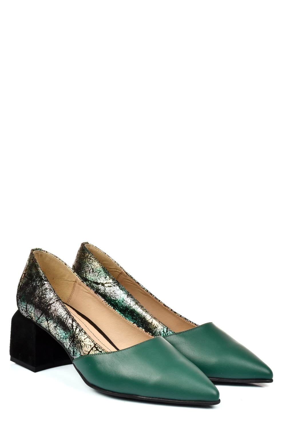 PANTOFI VERDE COLOR PIELE NATURALA 5S77460