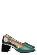PANTOFI VERDE COLOR PIELE NATURALA 5S77460