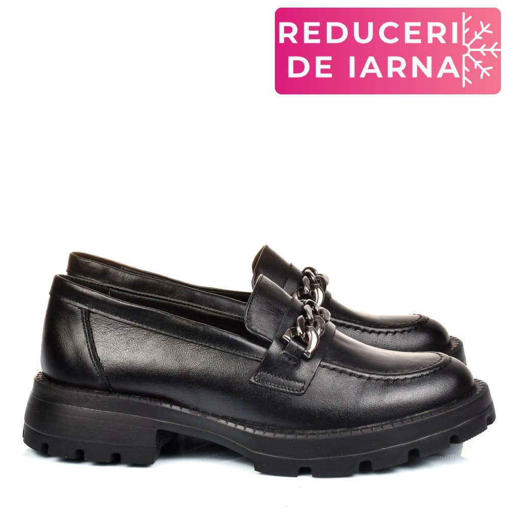 MOCASINI NEGRI PIELE NATURALA 251616NP