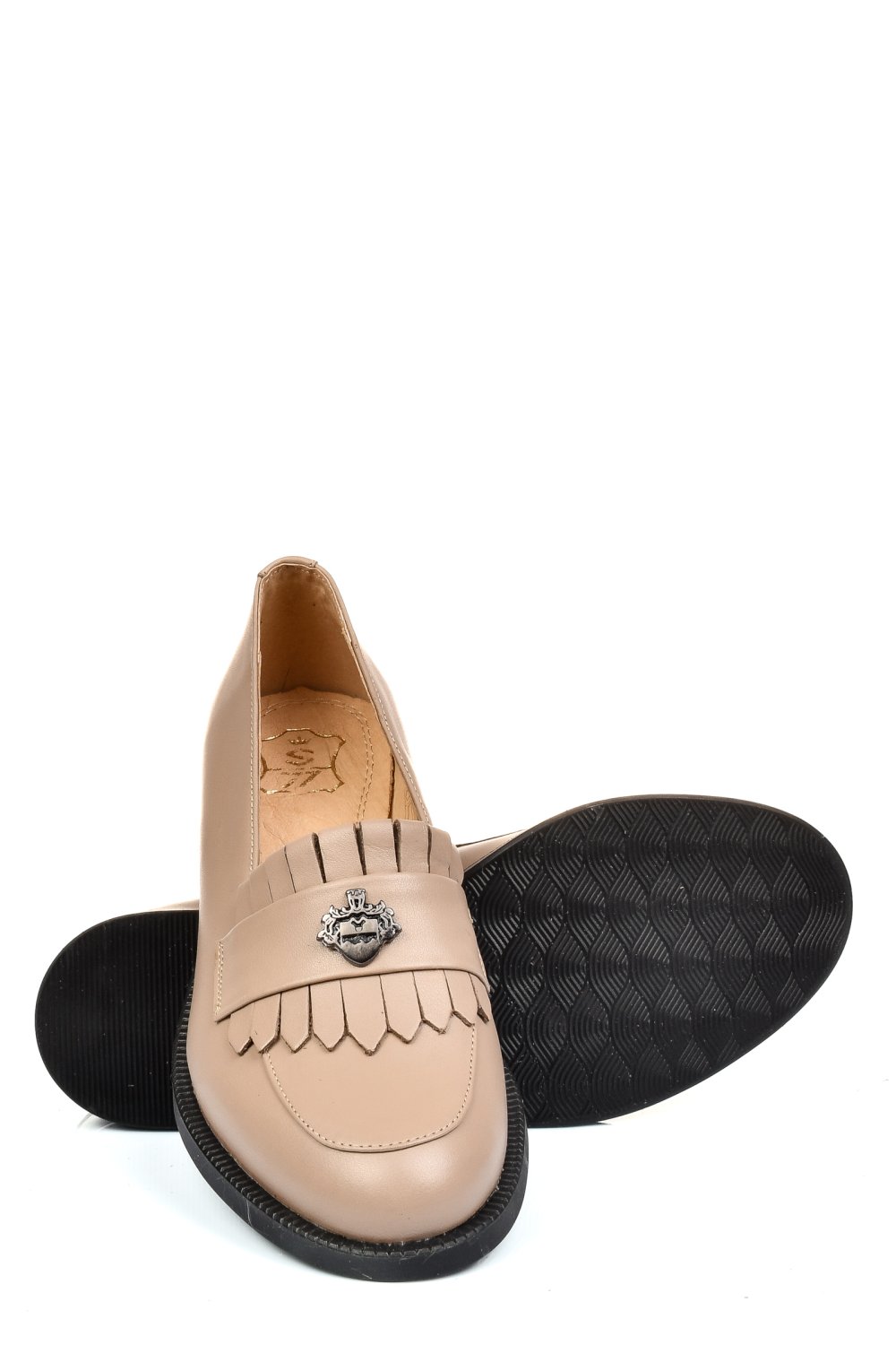 MOCASINI BEJ PIELE NATURALA 251628NP