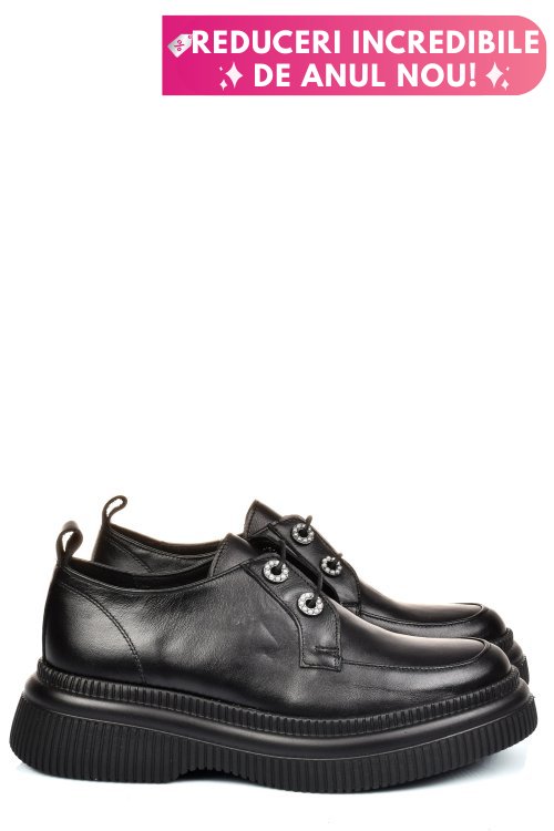 Pantofi negri piele naturala 251617np