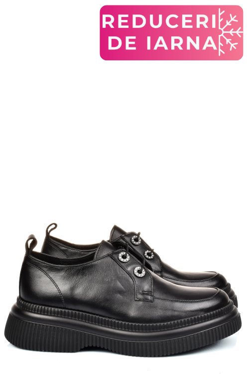 Pantofi negri piele naturala 251617np