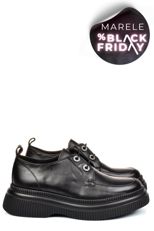 Pantofi negri piele naturala 251617np