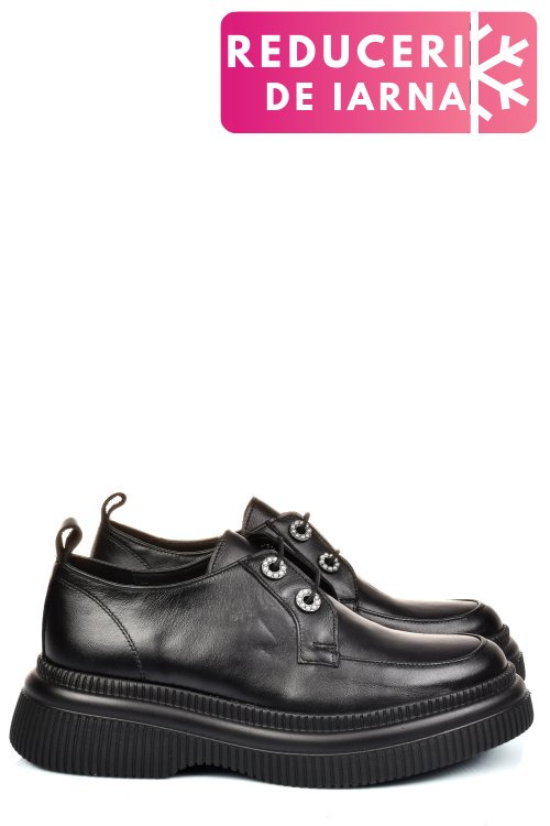 Pantofi negri piele naturala 251617np