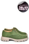 PANTOFI VERZI PIELE NATURALA INTOARSA 251615SP