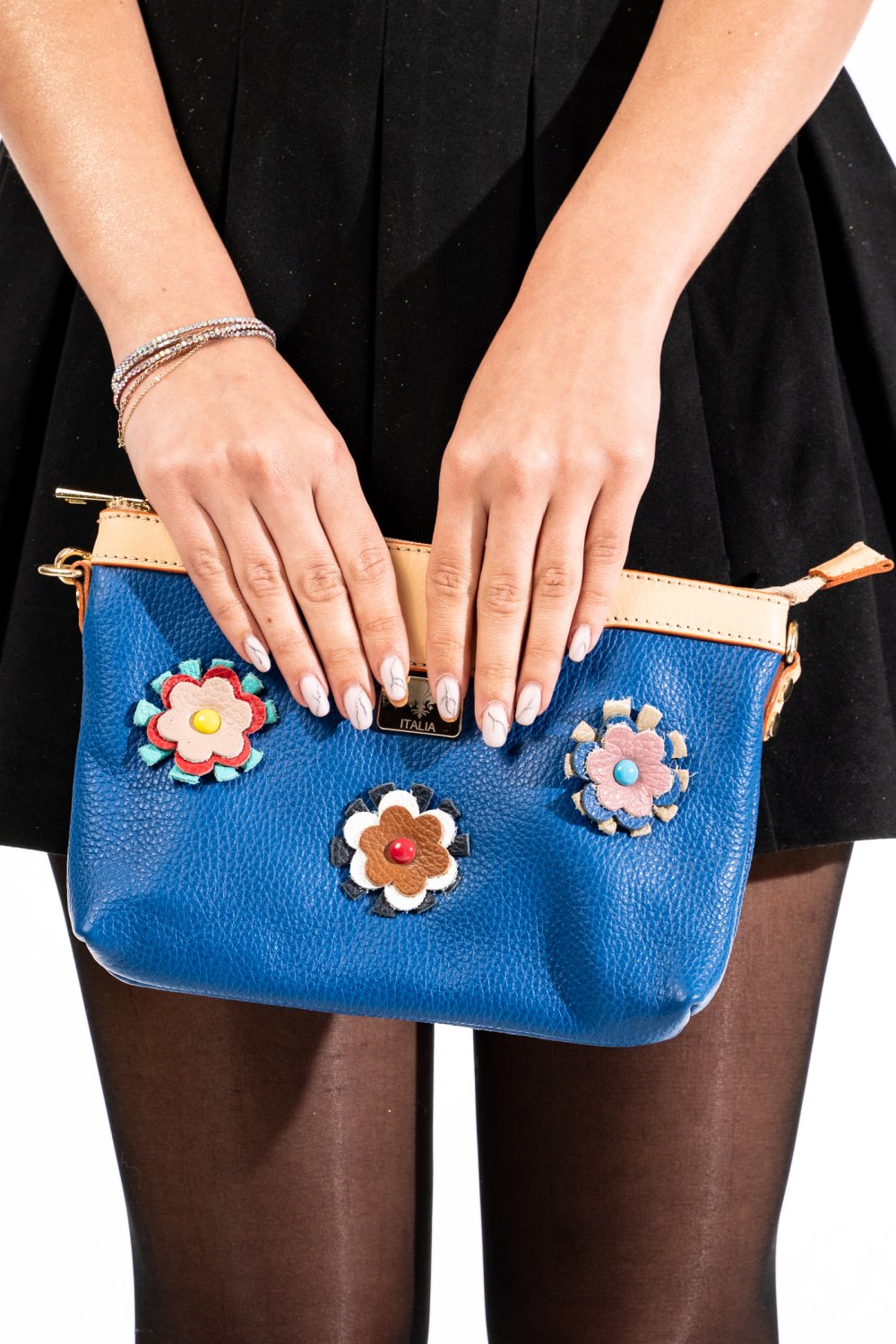 GEANTA ALBASTRA PIELE NATURALA GEN002