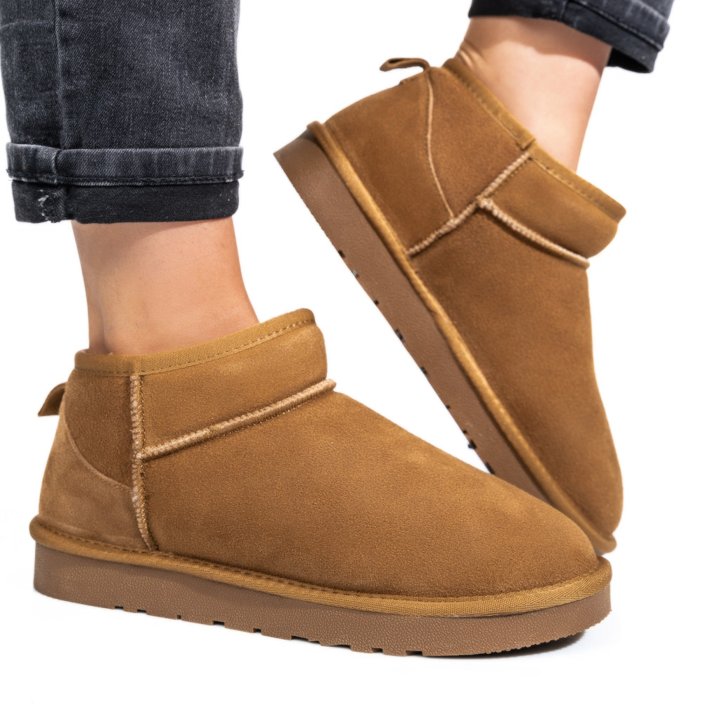 GHETE DAMA IMBLANITE PIELE NATURALA INTOARSA MARO 1S771200