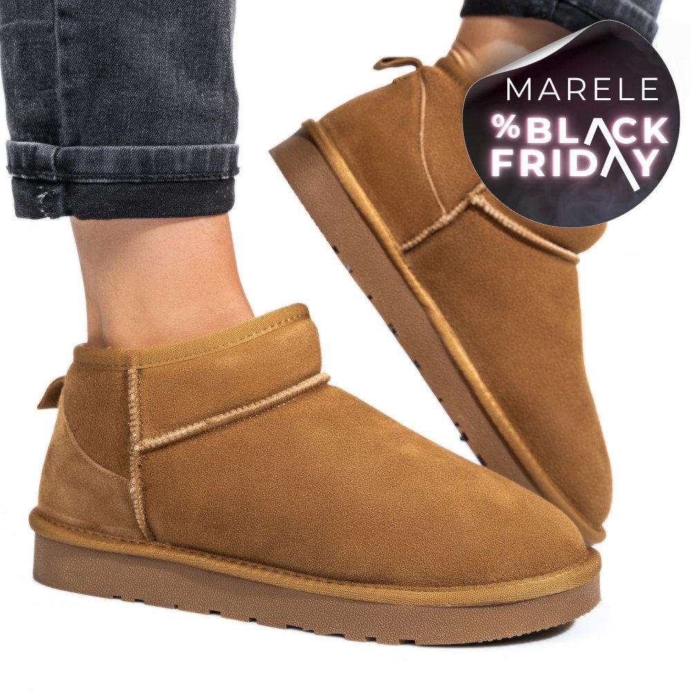 GHETE DAMA IMBLANITE PIELE NATURALA INTOARSA MARO 1S771200