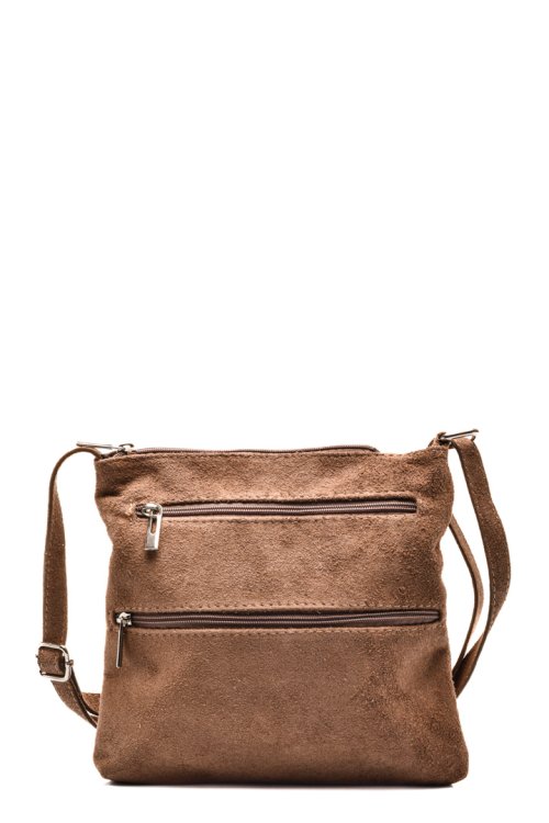 Geanta khaki piele naturala intoarsa 22009