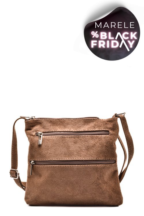 Geanta khaki piele naturala intoarsa 22009