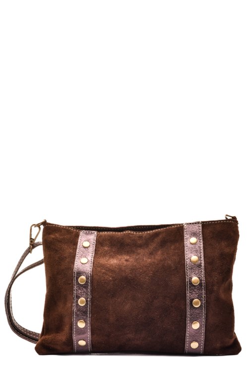 Geanta maro inchis piele naturala intoarsa bs3477