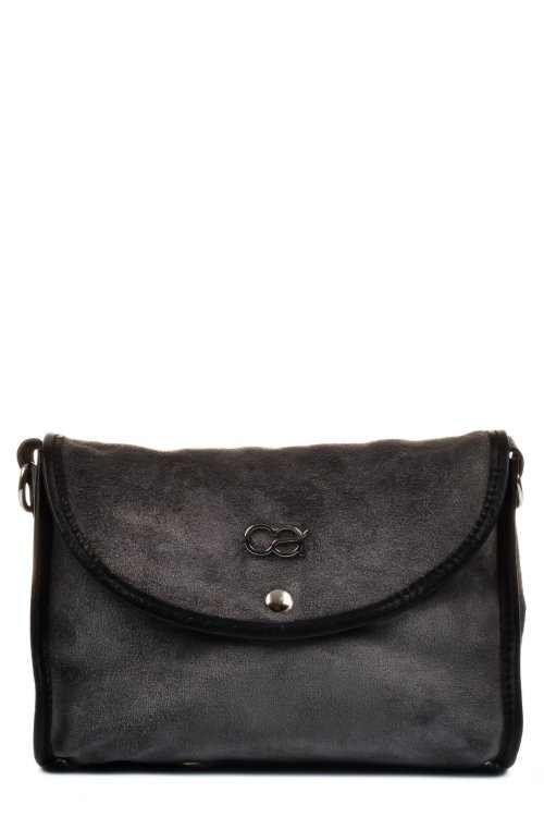 Geanta gri piele naturala intoarsa bs0761