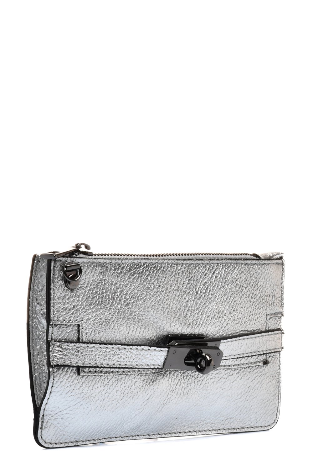 GEANTA ARGINTIE PIELE NATURALA 6352
