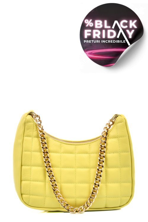 Geanta galbena piele naturala 7s77086