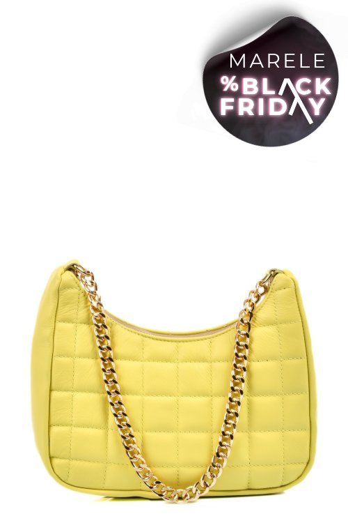 Geanta galbena piele naturala 7s77086