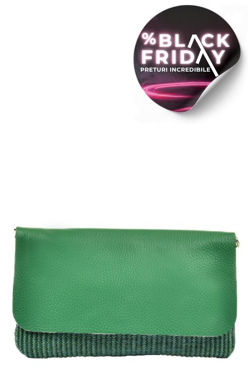 Geanta verde piele naturala bs3322