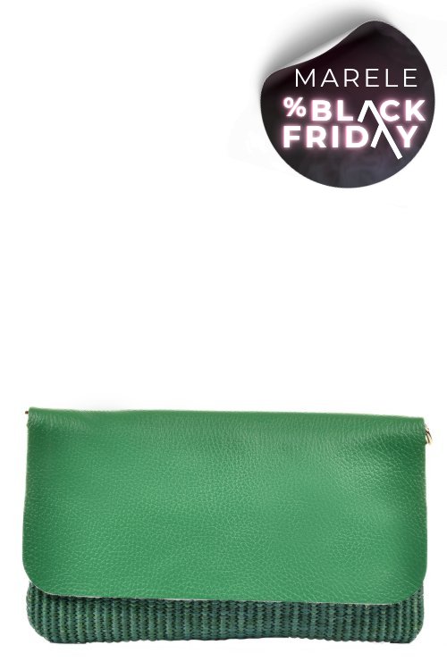 Geanta verde piele naturala bs3322