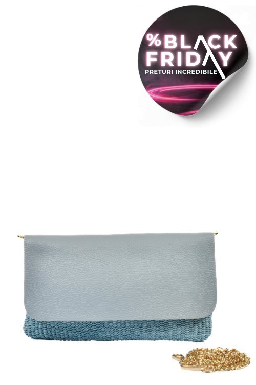 Geanta bleu piele naturala bs3322