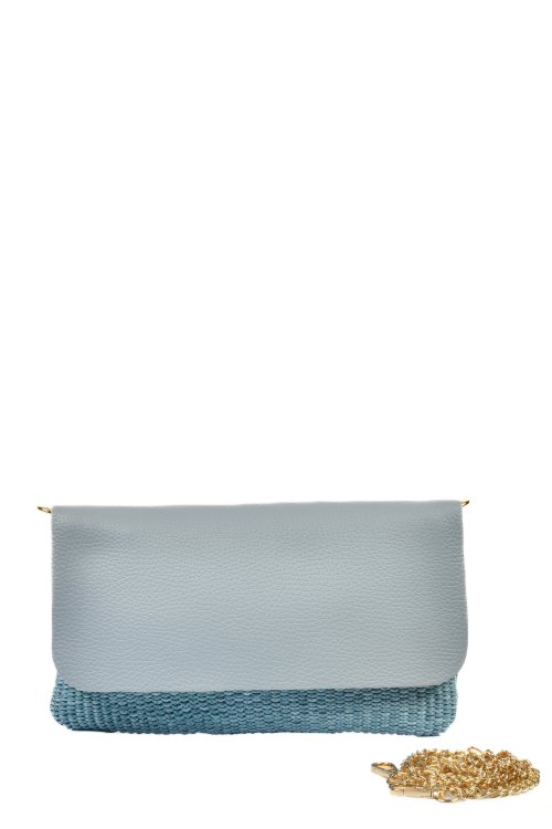 Geanta bleu piele naturala bs3322