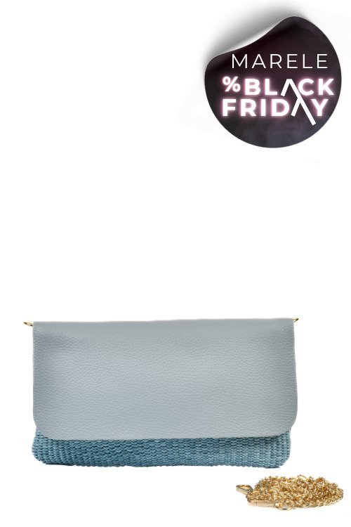 Geanta bleu piele naturala bs3322