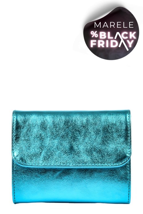 Geanta albastra piele naturala bs3411