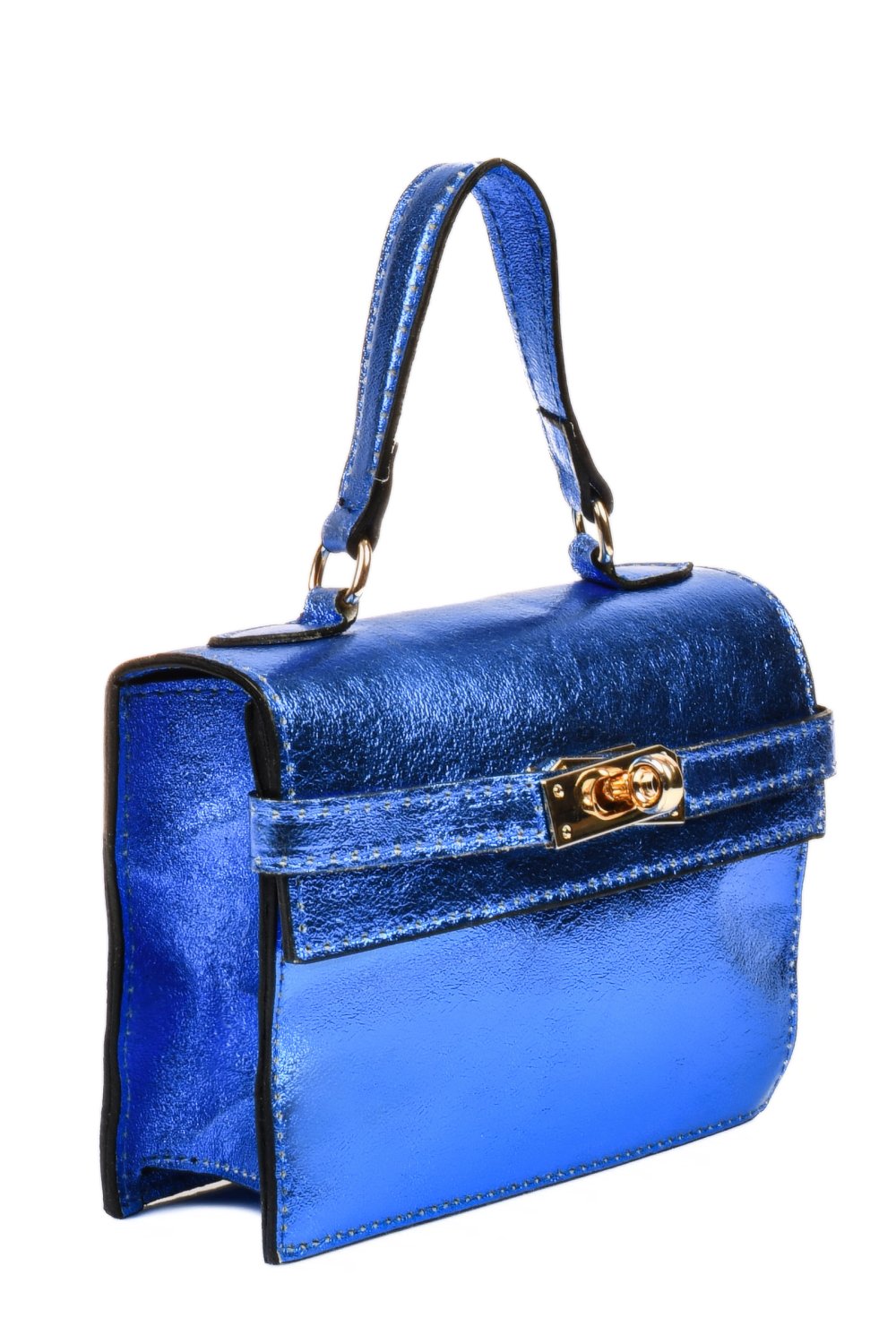 GEANTA ALBASTRA PIELE NATURALA 7031