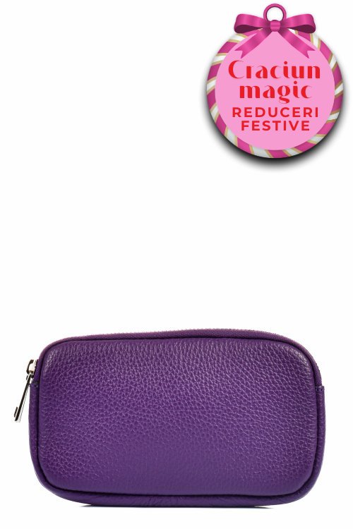 Geanta mov piele naturala ac0135