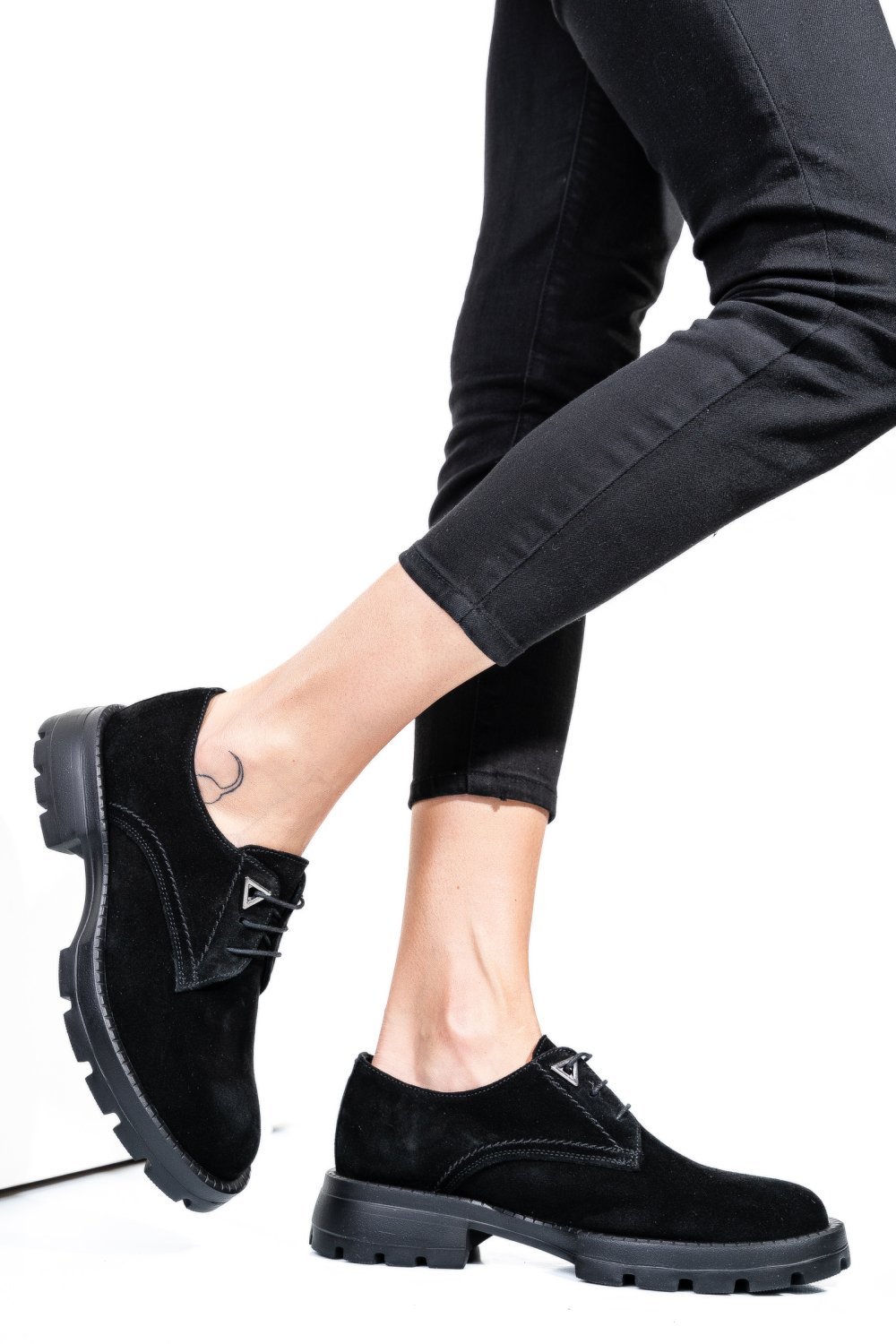 PANTOFI NEGRI PIELE NATURALA INTOARSA 251615SP