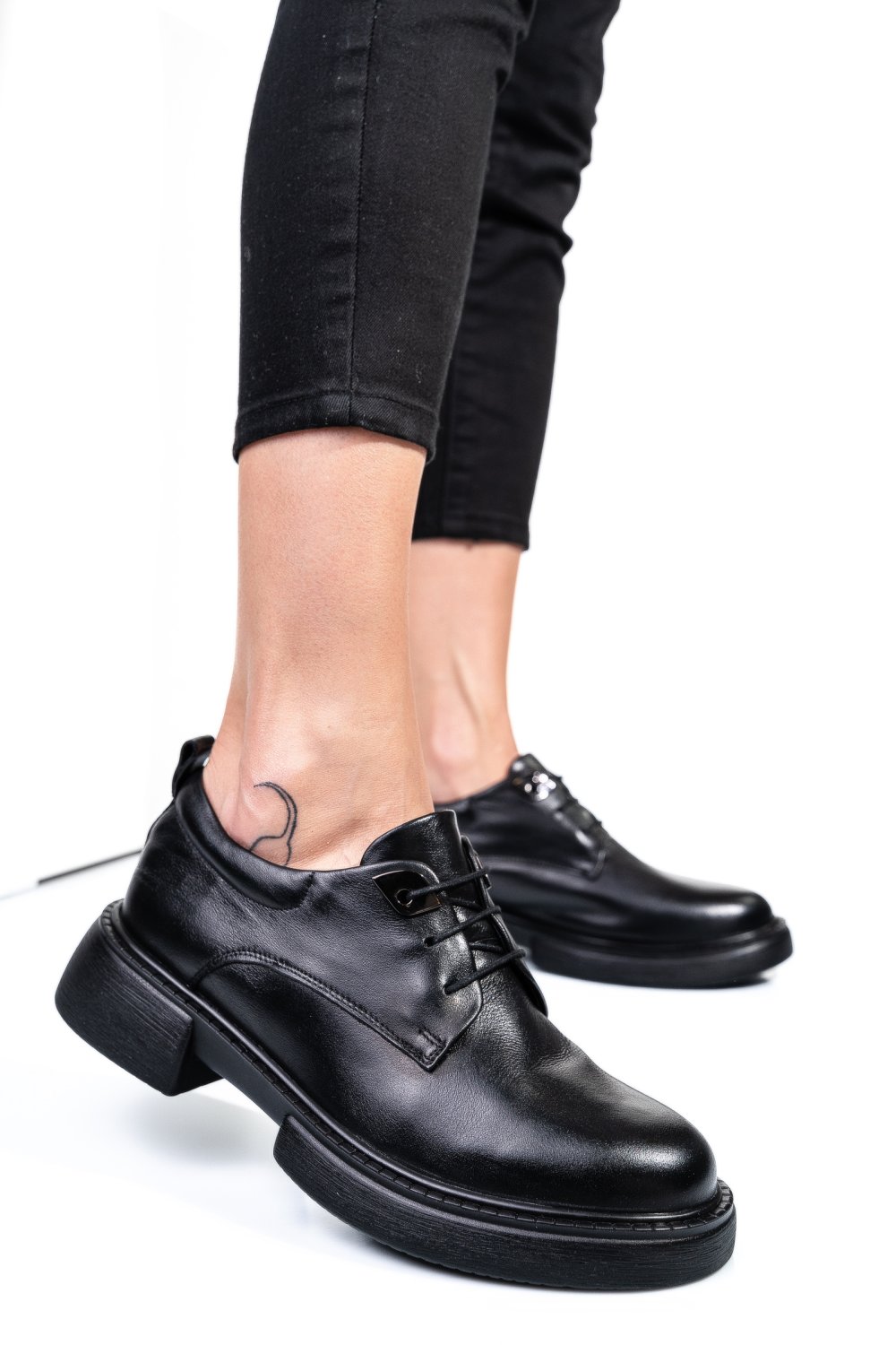 PANTOFI NEGRI PIELE NATURALA  251622NP