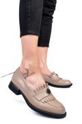 MOCASINI BEJ PIELE NATURALA 251628NP