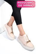 PANTOFI BEJ PIELE NATURALA  251620NP