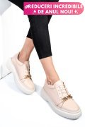 PANTOFI BEJ PIELE NATURALA  251620NP
