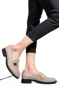 MOCASINI BEJ PIELE NATURALA 251626NP