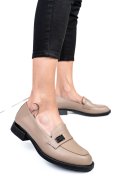 MOCASINI BEJ PIELE NATURALA 251626NP