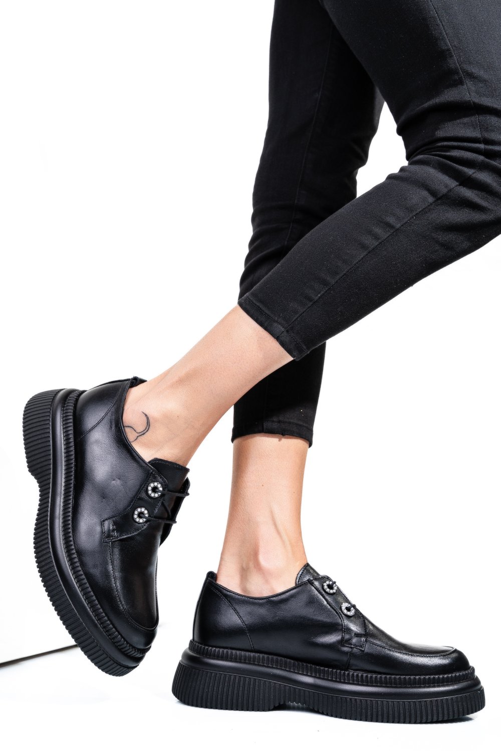 PANTOFI NEGRI PIELE NATURALA 251617NP