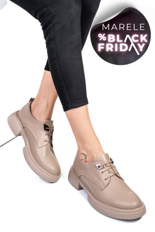 Pantofi bej piele naturala  251622np