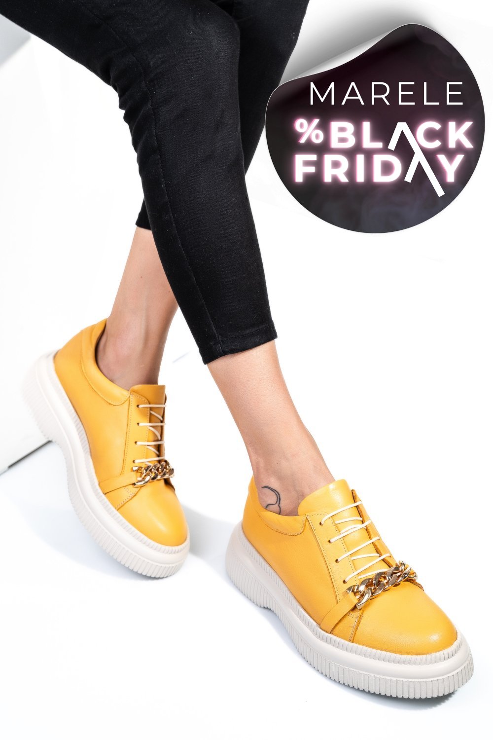 PANTOFI GALBENI PIELE NATURALA  251620NP